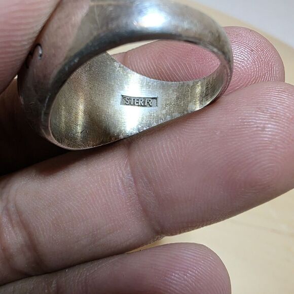 Ford Motors 30th Anniversary Sterling Silver Onyx Award Signet Ring Size 11 16G - Picture 7 of 9